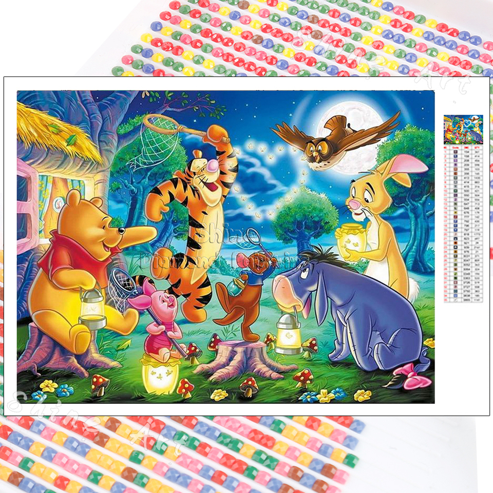 Diamond Painting Disney Winnie Pooh And Tigger 5d Diy Full Drill Mosaic  Cartoon Animal Kit Rhinestone Embroidery Art Home Decor - Diamond Painting  Cross Stitch - AliExpress